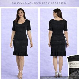 Bailey 44 Black Textured Knitwear Size Medium